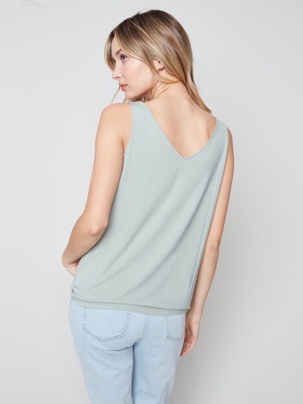 Bamboo Tank in Basil