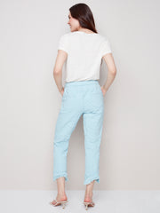 Crinkle Solid Bengaline Pant in Azul