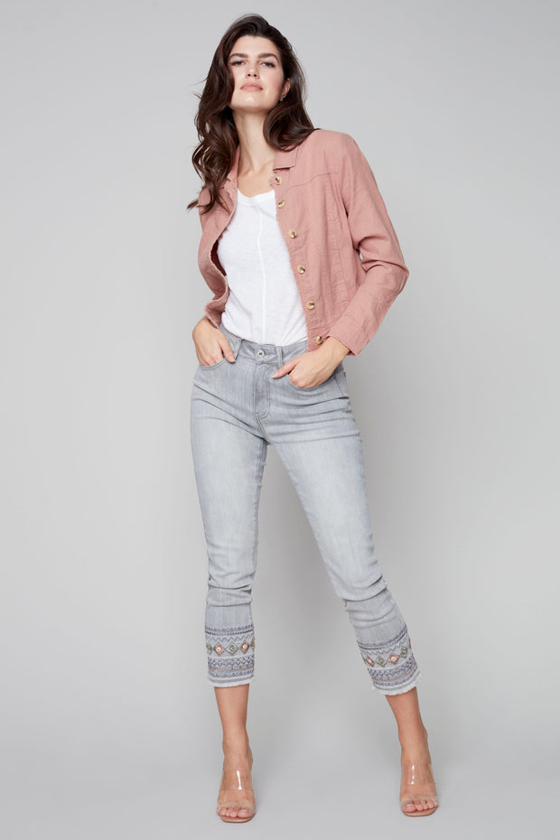 Linen Jacket in Nougat