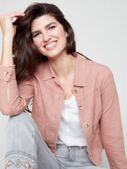 Linen Jacket in Nougat
