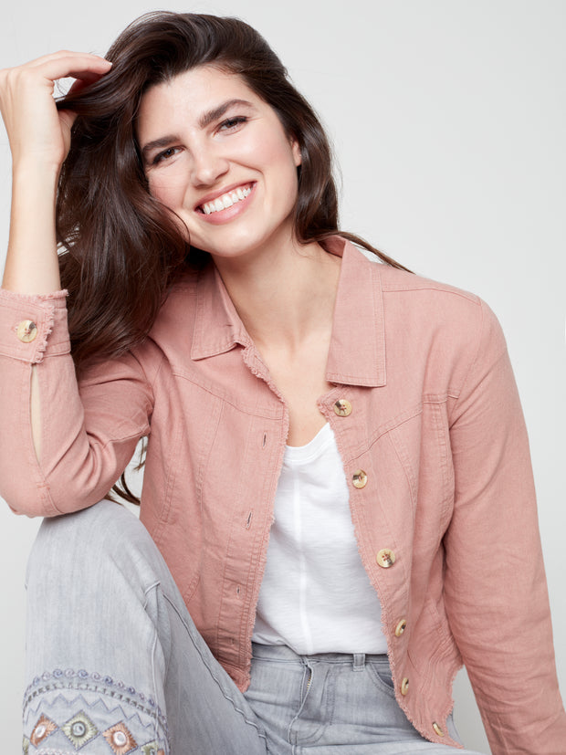 Linen Jacket in Nougat