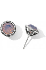 Iris Stud Earring in Silver-Rose water opal
