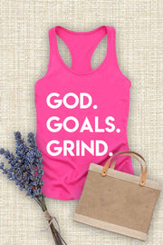 God. Goals. Grind. Graphic Tank