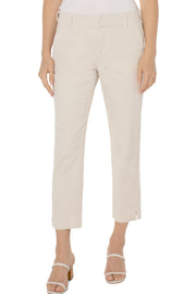 Kelsey Trouser with Side Slit in Roman Stone