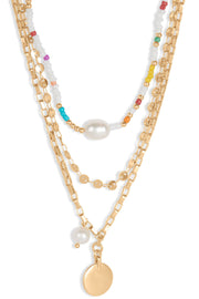 Multicolor Beaded Layer Necklace