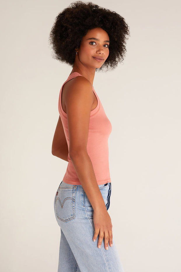 Sirena Rib Tank in Canyon Rose