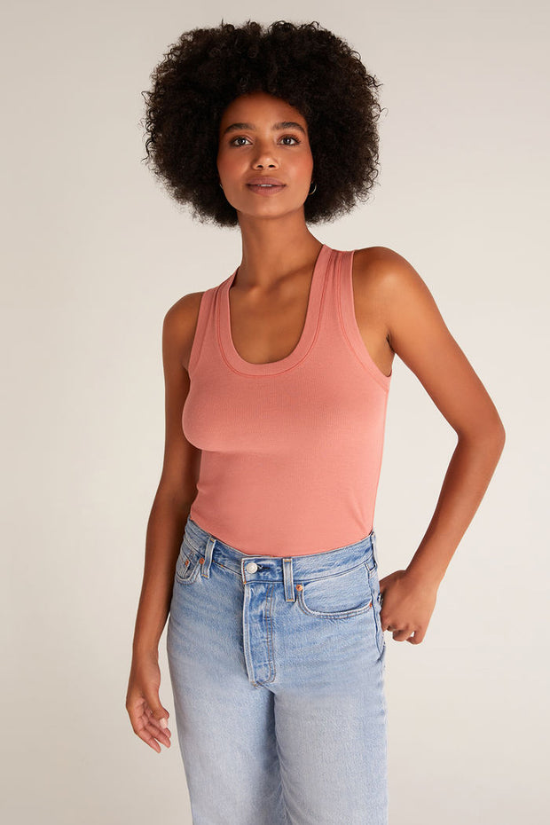 Sirena Rib Tank in Canyon Rose